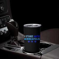 I Stand With Minneapolis Tumbler Cup Blue Heart Solidarity Support Minnesota Strong