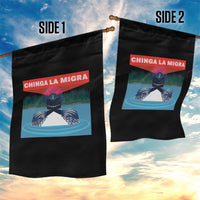 Chinga La Migra Red Eye Laser Loon Garden Flag Political Resist Ice Minnesota Protest