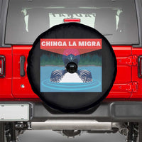 Chinga La Migra Red Eye Laser Loon Spare Tire Cover Political Resist Ice Minnesota Protest