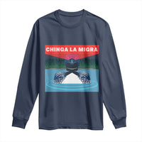 Chinga La Migra Red Eye Laser Loon Long Sleeve Shirt Political Resist Ice Minnesota Protest