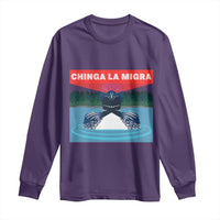 Chinga La Migra Red Eye Laser Loon Long Sleeve Shirt Political Resist Ice Minnesota Protest