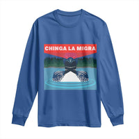 Chinga La Migra Red Eye Laser Loon Long Sleeve Shirt Political Resist Ice Minnesota Protest