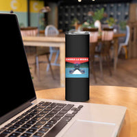 Chinga La Migra Red Eye Laser Loon Skinny Tumbler Political Resist Ice Minnesota Protest