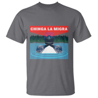 Chinga La Migra Red Eye Laser Loon T Shirt Political Resist Ice Minnesota Protest