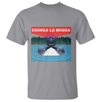 Chinga La Migra Red Eye Laser Loon T Shirt Political Resist Ice Minnesota Protest