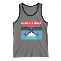 Chinga La Migra Red Eye Laser Loon Tank Top Political Resist Ice Minnesota Protest