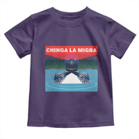 Chinga La Migra Red Eye Laser Loon Toddler T Shirt Political Resist Ice Minnesota Protest