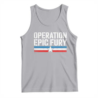 Operation Epic Fury Retro Patriotic Stripe Tank Top Vintage American Strength Freedom Supporters