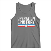 Operation Epic Fury Retro Patriotic Stripe Tank Top Vintage American Strength Freedom Supporters