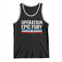 Operation Epic Fury Retro Patriotic Stripe Tank Top Vintage American Strength Freedom Supporters