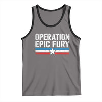 Operation Epic Fury Retro Patriotic Stripe Tank Top Vintage American Strength Freedom Supporters