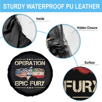 Operation Epic Fury USA Israel Spare Tire Cover Patriotic Military Peace Through Strength