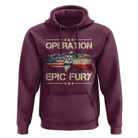 Operation Epic Fury USA Israel Hoodie Patriotic Military Peace Through Strength