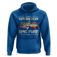 Operation Epic Fury USA Israel Hoodie Patriotic Military Peace Through Strength