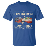 Operation Epic Fury USA Israel T Shirt Patriotic Military Peace Through Strength