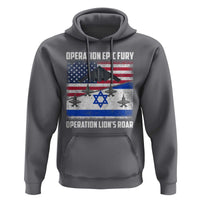 Operation Epic Fury Lions Roar Hoodie USA Israel Flag Freedom Defense