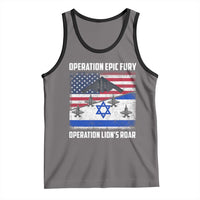 Operation Epic Fury Lions Roar Tank Top USA Israel Flag Freedom Defense