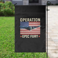 Operation Epic Fury Stealth Bomber American Flag Garden Flag Powerful B2 Spirit USA Military Pride