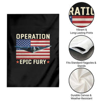 Operation Epic Fury Stealth Bomber American Flag Garden Flag Powerful B2 Spirit USA Military Pride