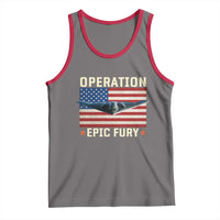 Operation Epic Fury Stealth Bomber American Flag Tank Top Powerful B2 Spirit USA Military Pride