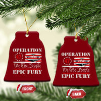 Operation Epic Fury We The People 47 Patriotic Flag Ceramic Ornament B2 Spirit Constitutional Freedom Statement