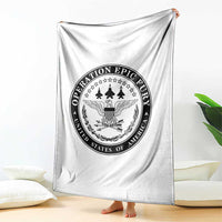 Operation Epic Fury USA Military Seal Throw Blanket Patriotic Air Power Aviation Tribute