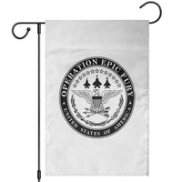 Operation Epic Fury USA Military Seal Garden Flag Patriotic Air Power Aviation Tribute