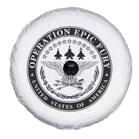 Operation Epic Fury USA Military Seal Spare Tire Cover Patriotic Air Power Aviation Tribute