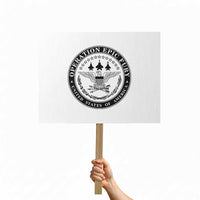 Operation Epic Fury USA Military Seal Protest Sign Patriotic Air Power Aviation Tribute