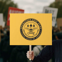 Operation Epic Fury USA Military Seal Protest Sign Patriotic Air Power Aviation Tribute