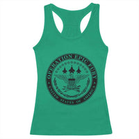 Operation Epic Fury USA Military Seal Racerback Tank Top Patriotic Air Power Aviation Tribute