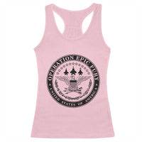 Operation Epic Fury USA Military Seal Racerback Tank Top Patriotic Air Power Aviation Tribute