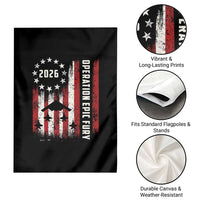 Operation Epic Fury 2026 American Flag Bomber Garden Flag B2 Spirit Patriotic Air Dominance
