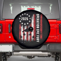 Operation Epic Fury 2026 American Flag Bomber Spare Tire Cover B2 Spirit Patriotic Air Dominance