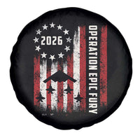 Operation Epic Fury 2026 American Flag Bomber Spare Tire Cover B2 Spirit Patriotic Air Dominance