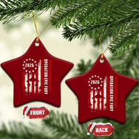 Operation Epic Fury 2026 American Flag Bomber Ceramic Ornament B2 Spirit Patriotic Air Dominance