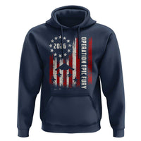 Operation Epic Fury 2026 American Flag Bomber Hoodie B2 Spirit Patriotic Air Dominance