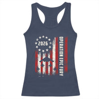 Operation Epic Fury 2026 American Flag Bomber Racerback Tank Top B2 Spirit Patriotic Air Dominance