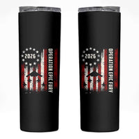 Operation Epic Fury 2026 American Flag Bomber Skinny Tumbler B2 Spirit Patriotic Air Dominance