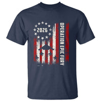 Operation Epic Fury 2026 American Flag Bomber T Shirt B2 Spirit Patriotic Air Dominance