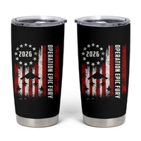 Operation Epic Fury 2026 American Flag Bomber Tumbler Cup B2 Spirit Patriotic Air Dominance