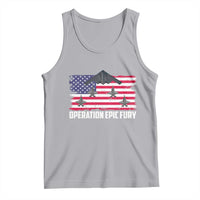 Operation Epic Fury Fighter Jet Formation American Flag Tank Top B12 Spirit USA Strength and Freedom