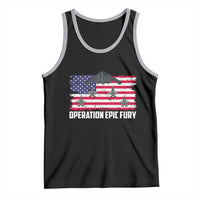 Operation Epic Fury Fighter Jet Formation American Flag Tank Top B12 Spirit USA Strength and Freedom