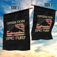 Operation Epic Fury Vintage American Flag Bomber Garden Flag B2 Spirit Patriotic Strength