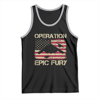 Operation Epic Fury Vintage American Flag Bomber Tank Top B2 Spirit Patriotic Strength