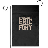Operation Epic Fury Stealth Bomber Silhouette Garden Flag Patriotic B2 Spirit Aviation Statement