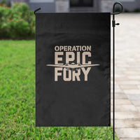Operation Epic Fury Stealth Bomber Silhouette Garden Flag Patriotic B2 Spirit Aviation Statement