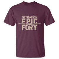 Operation Epic Fury Stealth Bomber Silhouette T Shirt Patriotic B2 Spirit Aviation Statement
