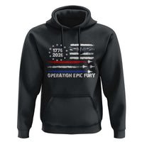 Operation Epic Fury 1776 2026 American Flag Aviation Hoodie Freedom Anniversary Statement