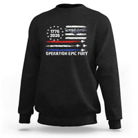 Operation Epic Fury 1776 2026 American Flag Aviation Sweatshirt Freedom Anniversary Statement